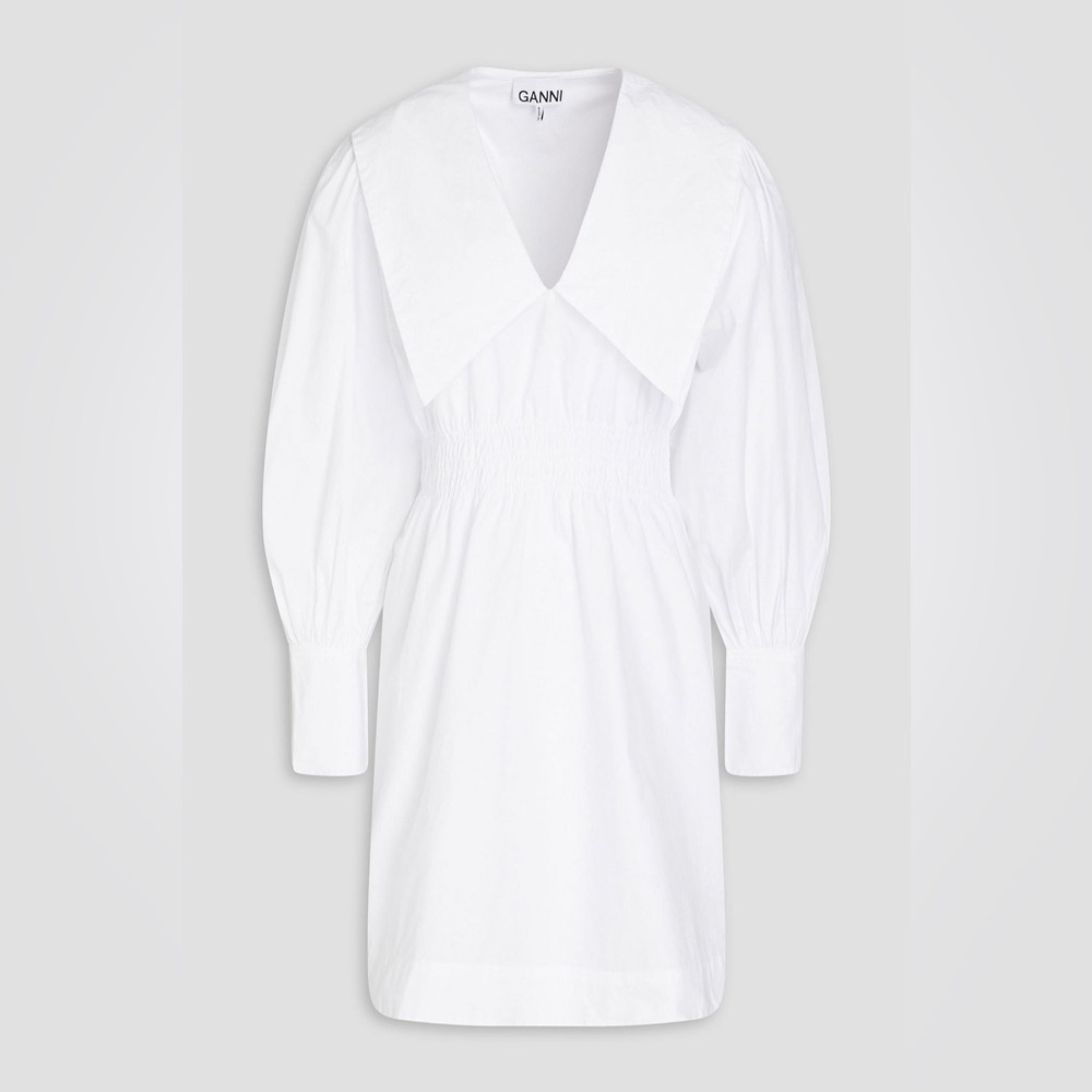 Ganni Poplin Mini Dress Size 34